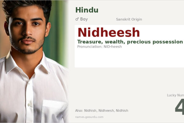 Nidheesh Name Meaning — Sanskrit Origin, Boy Name & Details (2025)