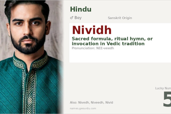 Nividh Name Meaning — Sanskrit Origin, Boy Name & Vedic Significance (2025)