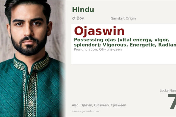 Ojaswin Name Meaning — Sanskrit Origin, Boy Name & Details (2025)