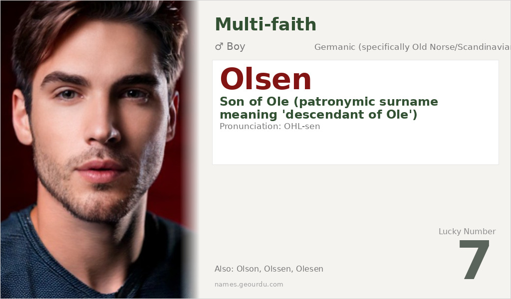 Olsen Name Meaning and Details
