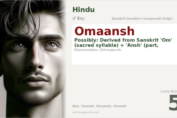 Omaansh Name Meaning — Origin, Gender & Details (2025)
