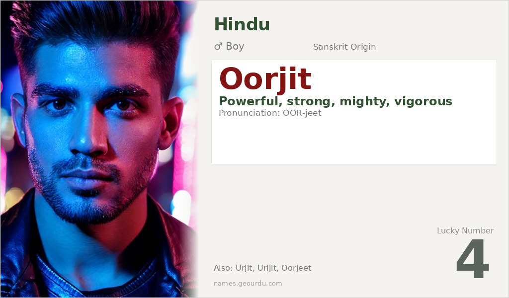 Oorjit Name Meaning and Details