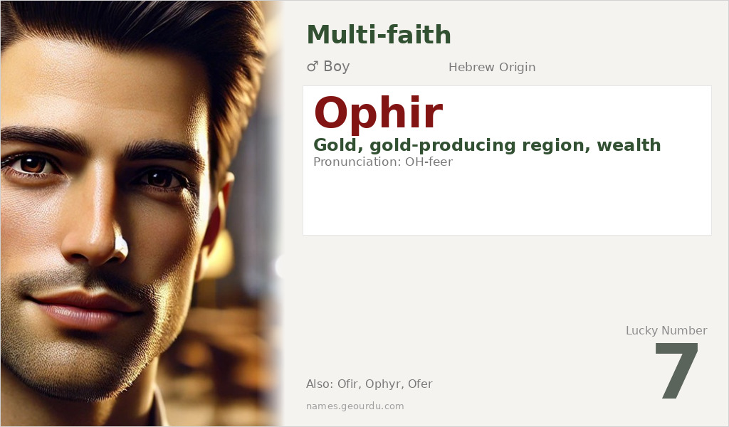Ophir Name Meaning and Details