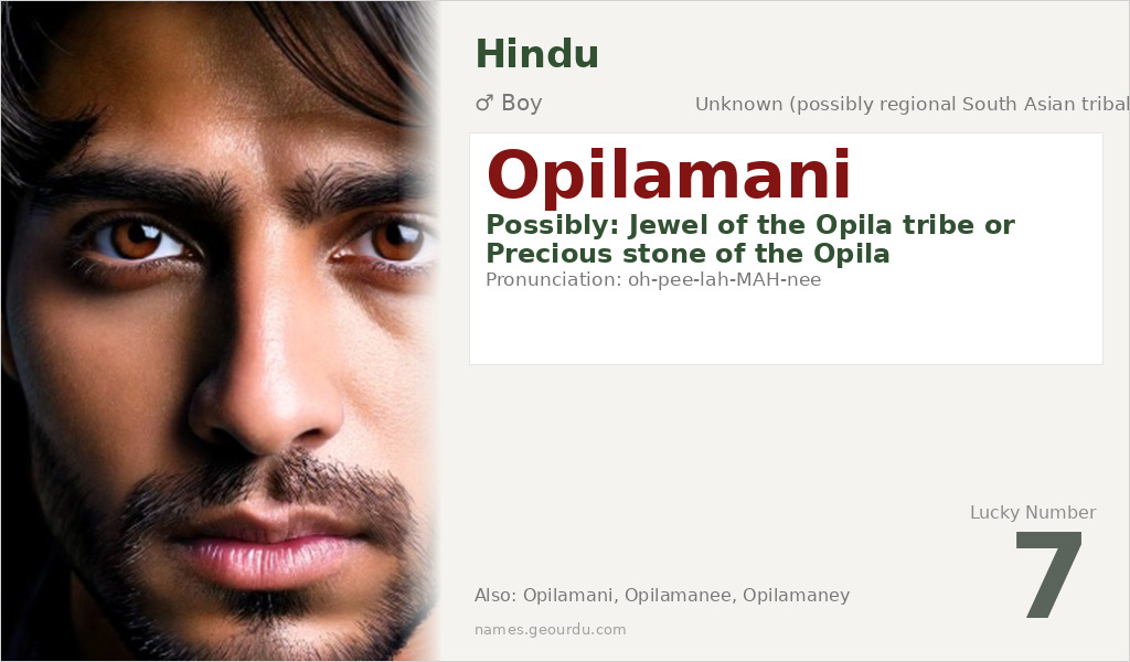 Opilamani Name Meaning and Details