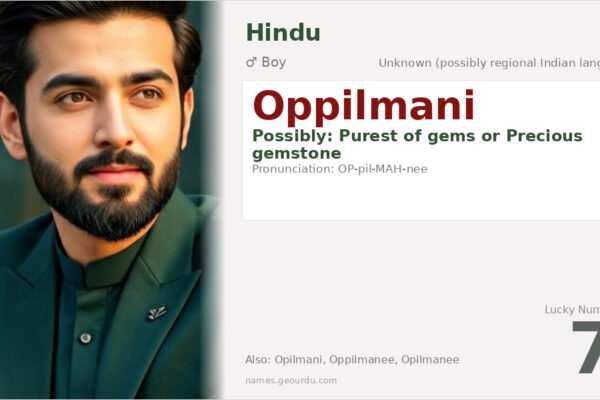 Oppilmani Name Meaning — Origin, Gender & Details (2025)