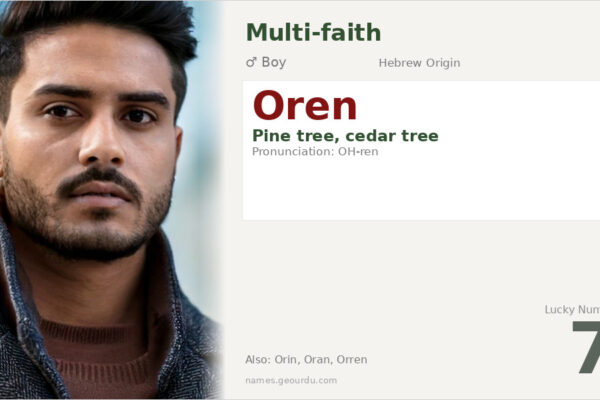 Oren Name Meaning — Hebrew Origin, Boy Name & Details (2025)