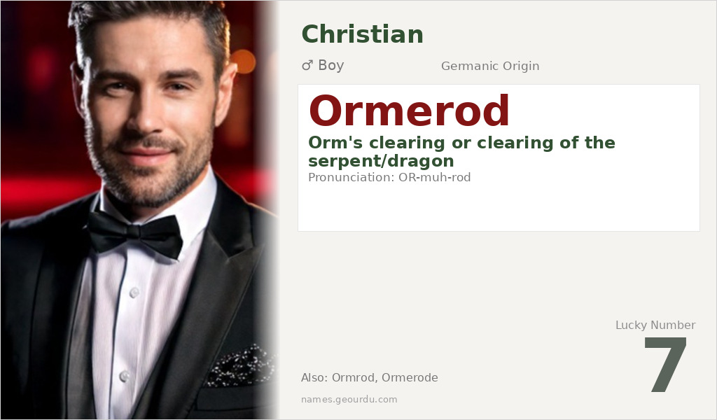 Ormerod Name Meaning and Details