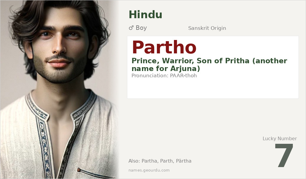Partho Name Meaning and Details