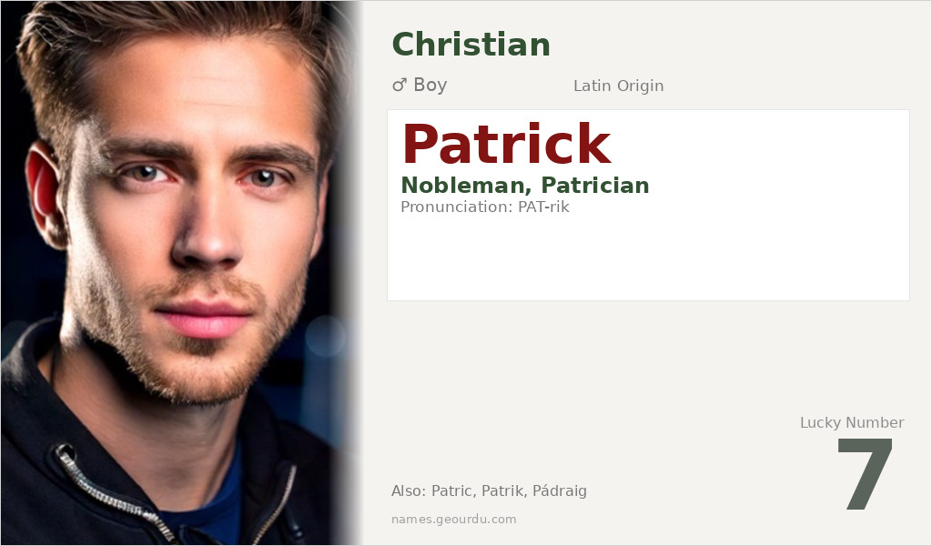 Patrick Name Meaning and Details