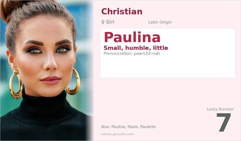 Paulina Name Meaning and Details