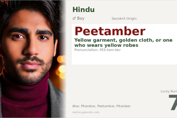 Peetamber Name Meaning — Sanskrit Origin, Hindu Boy Name & Details (2025)