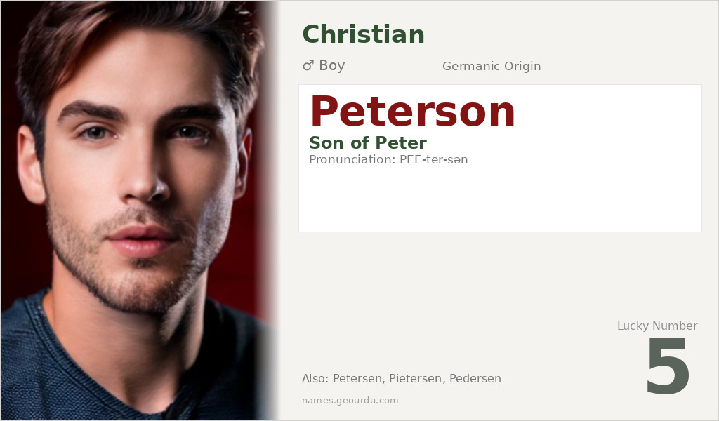 Peterson Name Meaning and Details