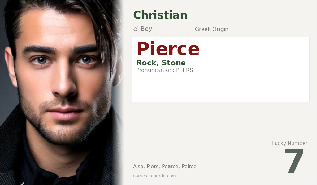 Pierce Name Meaning and Details