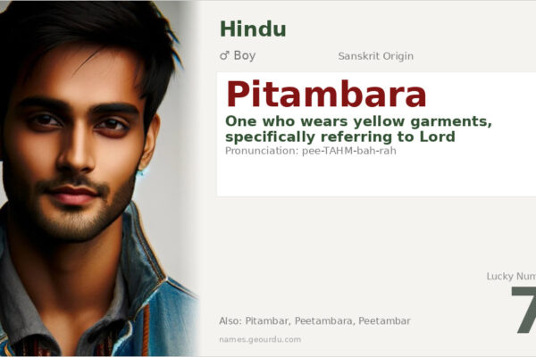 Pitambara Name Meaning — Sanskrit Origin, Boy Name & Hindu Significance (2025)