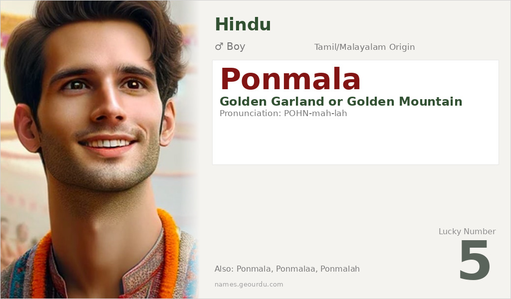 Ponmala Name Meaning and Details