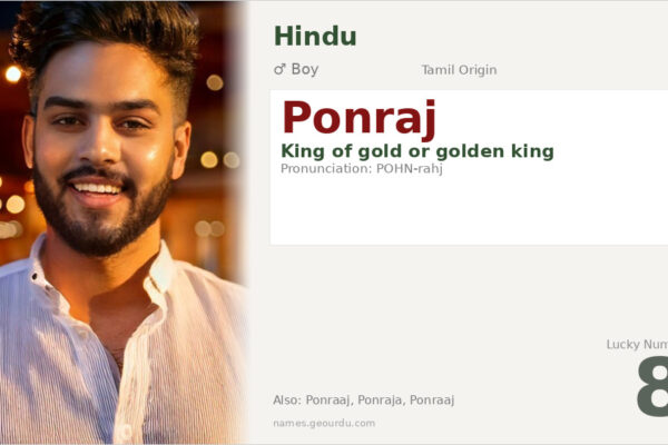 Ponraj Name Meaning — Tamil Origin, Boy Name & Details (2025)