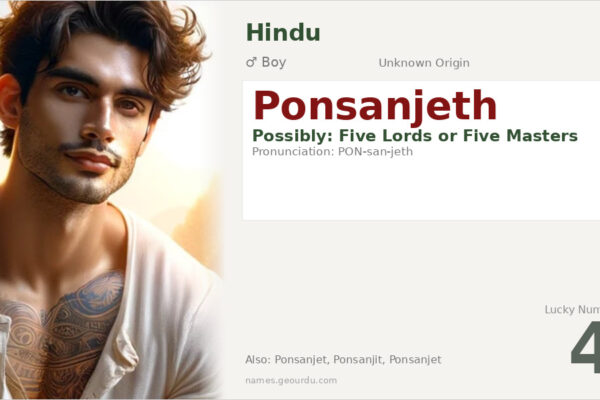 Ponsanjeth Meaning — Origin, Gender & Details (2025)