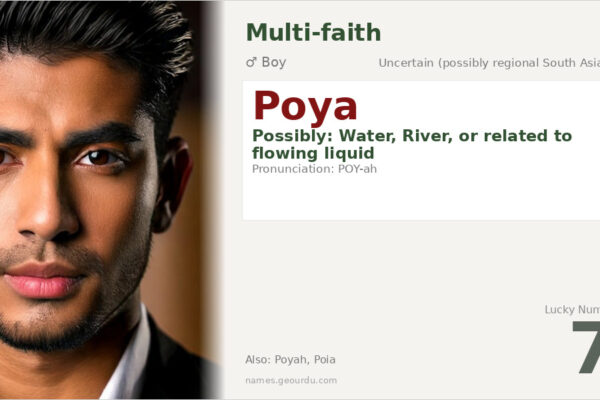 Poya Name Meaning — Origin, Gender & Details (2025)