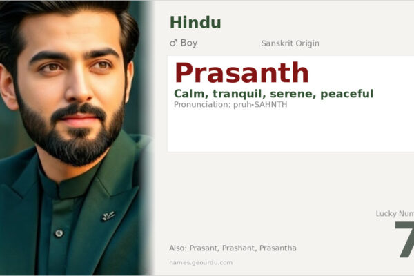 Prasanth Name Meaning — Origin, Gender & Details (2025)
