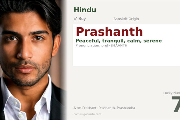 Prashanth Name Meaning — Sanskrit Origin, Boy Name & Details (2025)