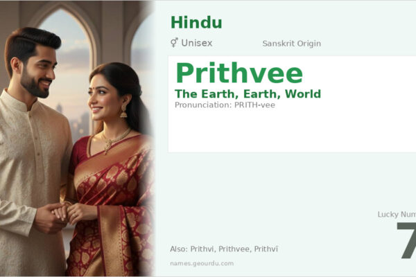 Prithvee Meaning — Sanskrit Origin, Gender & Details (2025)