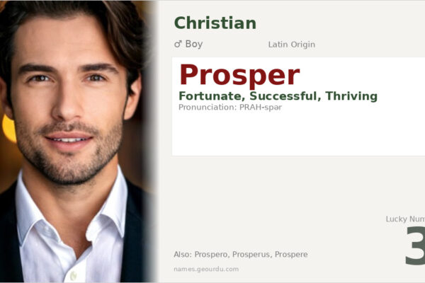 Prosper Name Meaning — Latin Origin, Boy’s Name & Christian Significance (2025)
