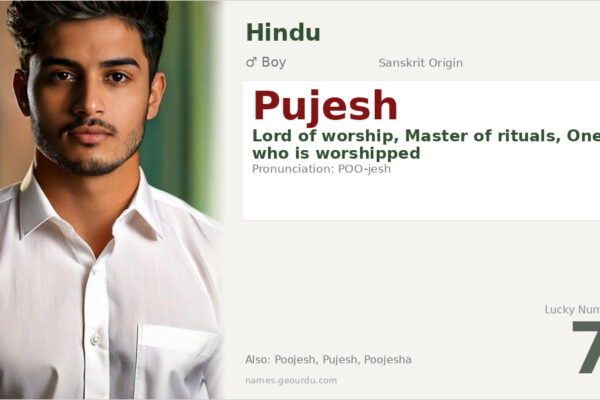Pujesh Name Meaning — Sanskrit Origin, Hindu Boy Name & Details (2025)