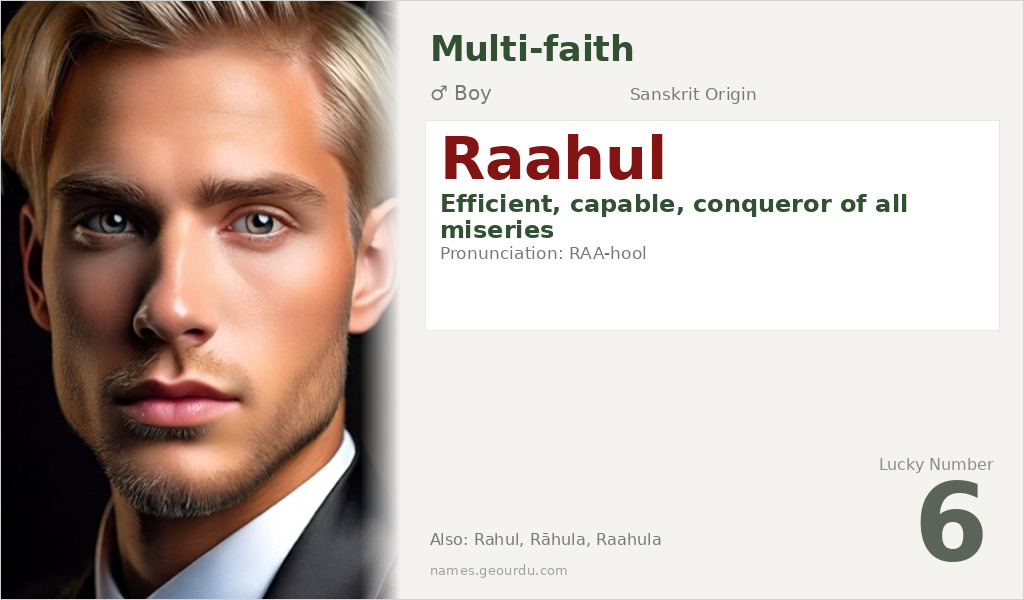 Raahul Name Meaning and Details
