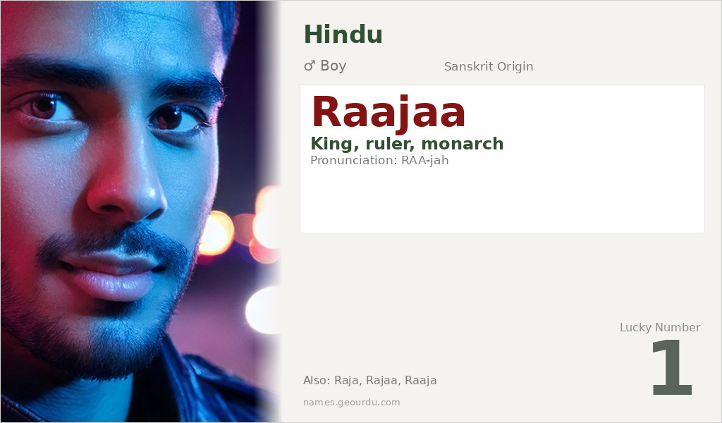 Raajaa Name Meaning and Details