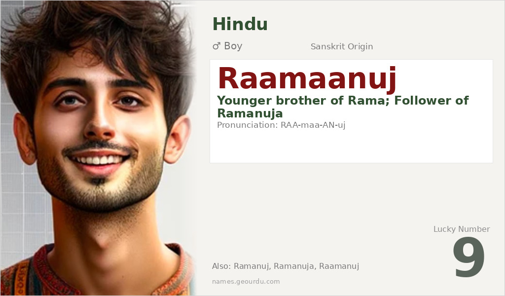 Raamaanuj Name Meaning and Details