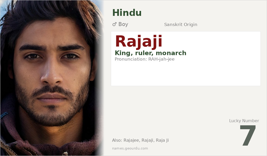 Rajaji Name Meaning and Details