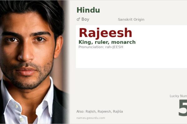 Rajeesh Name Meaning — Sanskrit Origin, Boy Name & Details (2025)