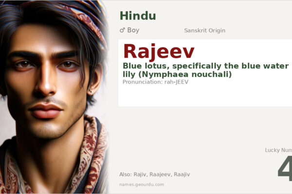 Rajeev Name Meaning — Sanskrit Origin, Blue Lotus & Hindu Tradition (2025)