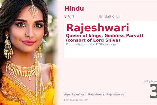 Rajeshwari Meaning — Sanskrit Origin, Girl Name & Goddess Parvati (2025)