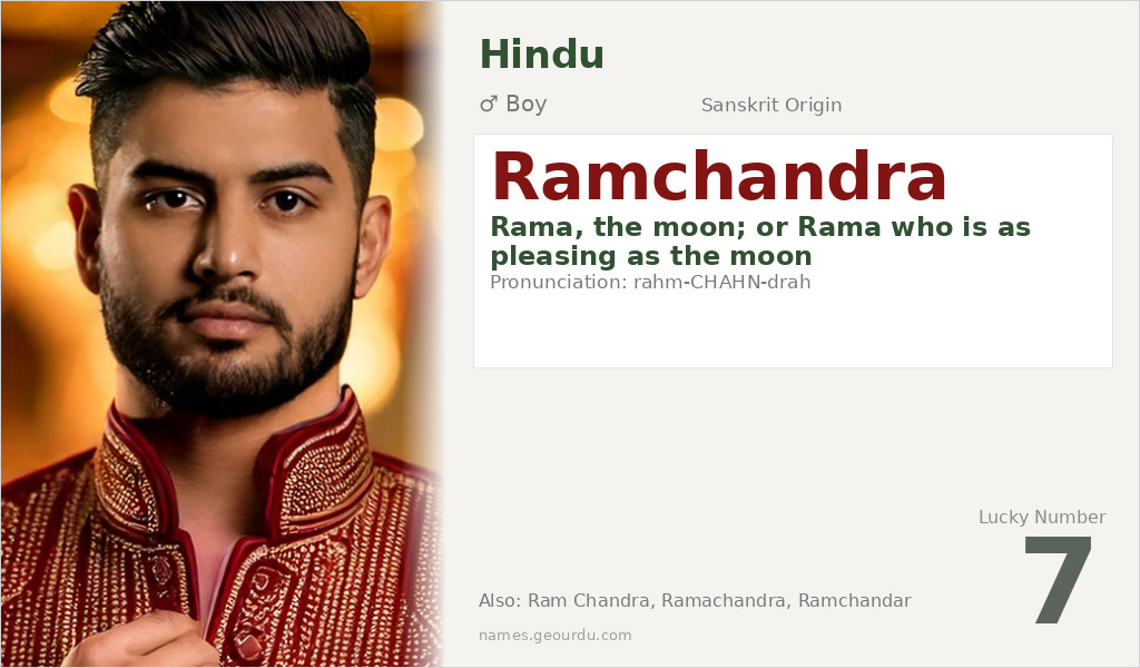 Ramchandra Name Meaning and Details