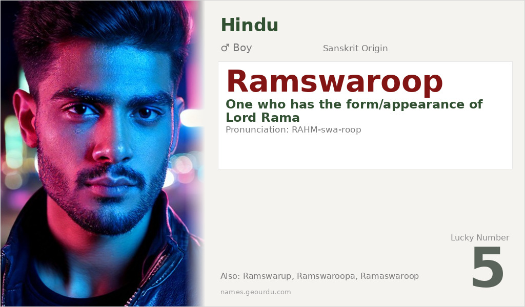 Ramswaroop Name Meaning and Details