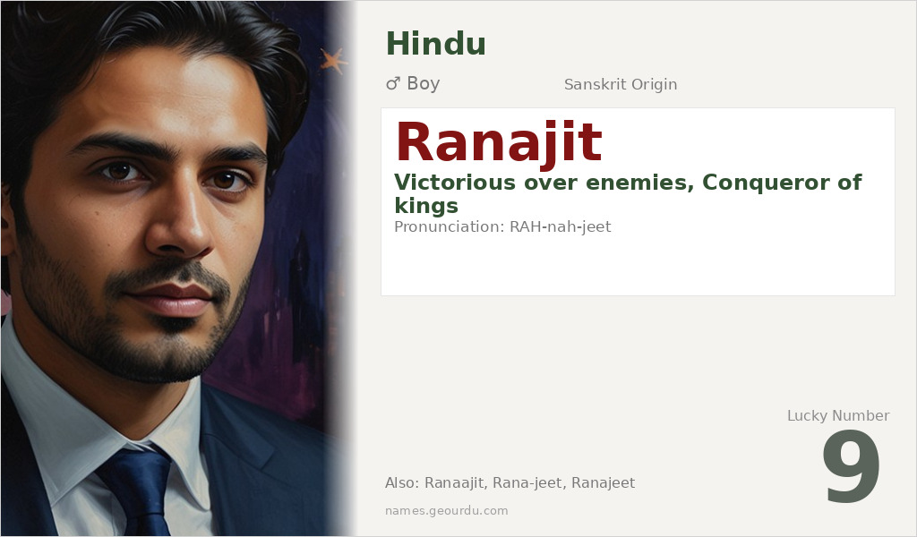 Ranajit Name Meaning and Details