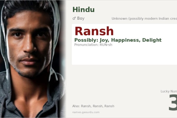 Ransh Name Meaning — Origin, Gender & Details (2025)