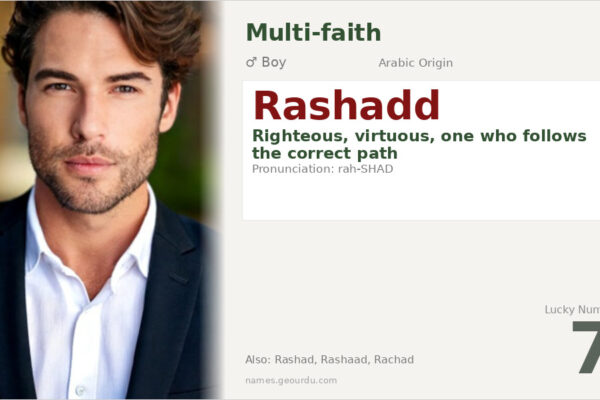 Rashadd Name Meaning — Arabic Origin, Boy Name & Details (2025)