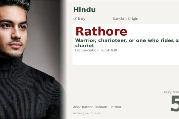 Rathore Name Meaning — Sanskrit Origin, Warrior Heritage & Details (2025)