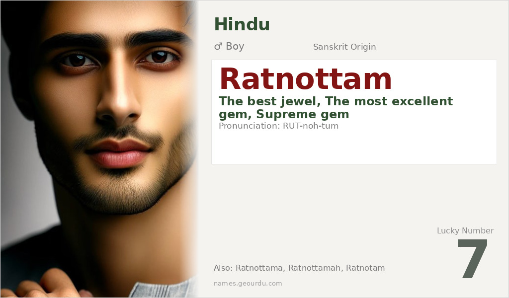 Ratnottam Name Meaning and Details