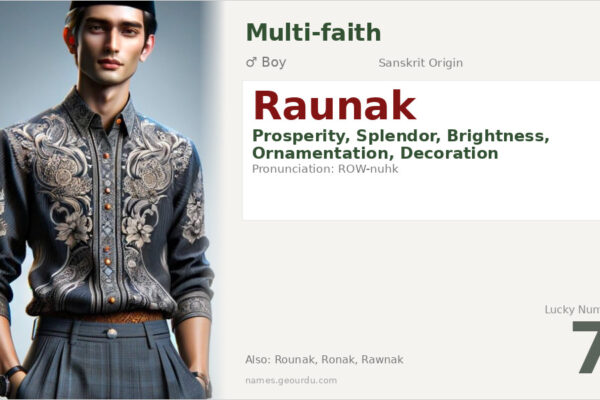 Raunak Name Meaning — Sanskrit Origin, Boy Name & Details (2025)