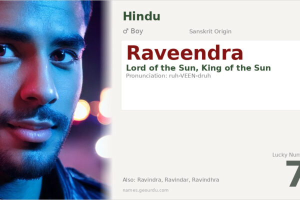 Raveendra Name Meaning — Sanskrit Origin, Boy Name & Details (2025)