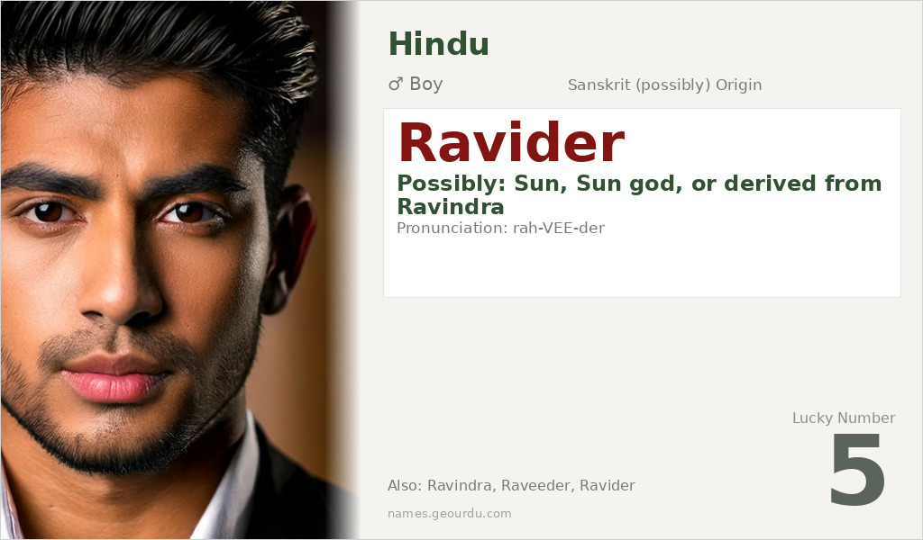 Ravider Name Meaning and Details