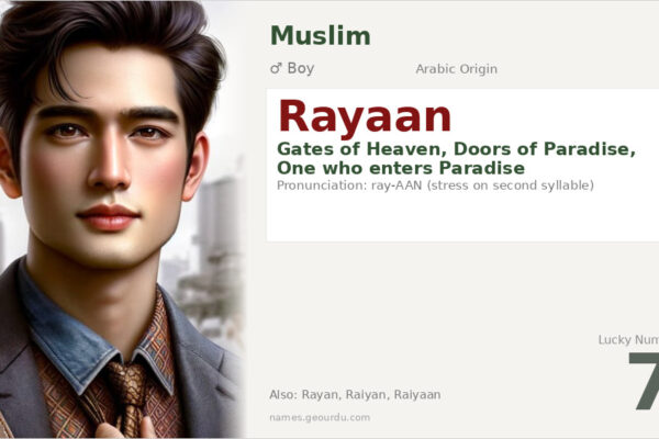 Rayaan Name Meaning — Arabic Origin, Boy Name & Islamic Significance (2025)