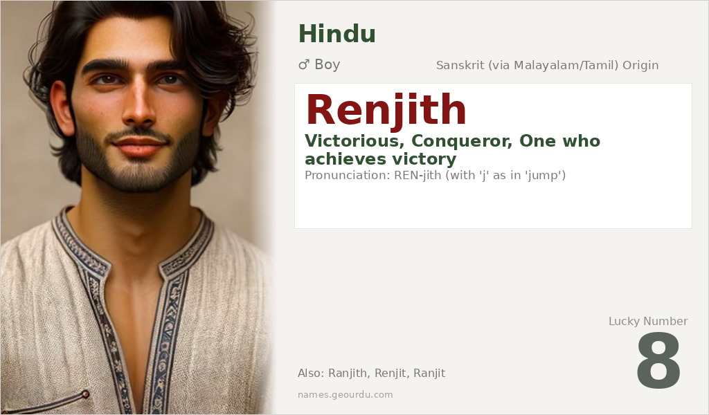 Renjith Name Meaning and Details