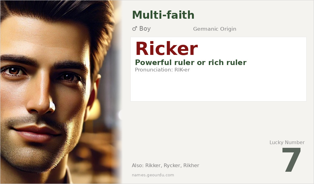 Ricker Name Meaning and Details