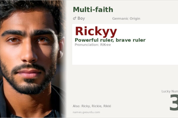 Rickyy Name Meaning — Germanic Origin, Boy Name & Details (2025)