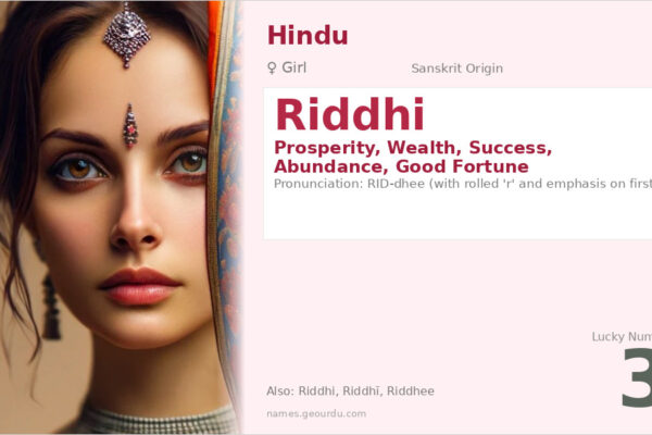 Riddhi Name Meaning — Sanskrit Origin, Girl Name & Details (2025)