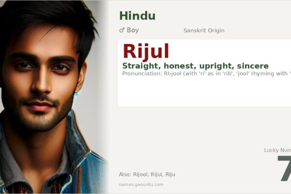 Rijul Name Meaning — Sanskrit Origin, Boy Name & Details (2025)